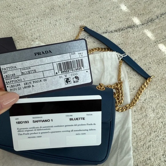 Prada Milano Navy Blue Shoulder Bag - Picture 3 of 11